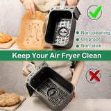Air Fryer Liners Disposable for Ninja DZ071 Foodi 7-QT 11QT DualZone FlexBasket/Instant 9 Qt Air Fryer, 150PCS Rectangle Airfryer Liners,Air Fryer Parchment Paper Liners,Air Fryer Accessories