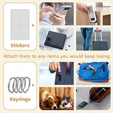 Key Finder, Stick on TV Remote Control Finder | 4 Pack Wireless Car Key Finders That Make Noise | Find My Keys Device, 115ft Range 80dB RF Key Tracker, Phone/Wallet Finder with 4 Item Locator Tags
