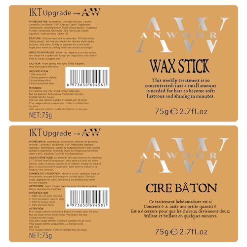 5 Pack Hair Wax Stick, Slick Back Hair Brush, Fly Away Stick for Hair - Hair Bun Smoothing Accessories Styling Gifts Stuff for Kids, Girls and Women
