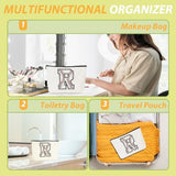 Baseball Gifts Initial Makeup Bag Monogrammed Cosmetic Bag Letter R Zipper Pouch Baseball Accessories for Girls Women Baseball Player Coach Friend Baseball Stuff Graduation Birthday Gifts