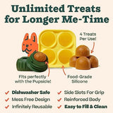 WOOF Pupsicle and Treat Tray - Long-Lasting Interactive Dog Toys for Boredom and Silicone Treat Mold for Dog Treats - Reusable, Dishwasher Safe - Dog Toys For Small Dogs 10-25 lbs