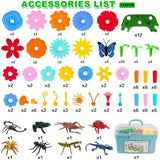 Birthday Toys Gifts for 2 3 4 5 6 Years Old Toddler Girls Boys, 156 PCS Insect Flower Garden Building Educational STEM Learning Pretend Play Gardening Set, Easter Gifts for Preschool Kids Age 2+