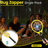 Electric Fly Swatter Racket - Indoor Bug Zapper for Home, Mosquito Killer, Fly Zapper, Pest Control, Gnat Killer, Bug Catcher, Insect Killer - Outdoor & Indoor Use 2-Pack