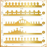 Gold Paper Crowns, Diy Birthday King Crowns Craft to Decorate, Paper Prince Princess Crown Hats for School Classroom