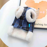 Small Dog Winter Denim Jacket Fleece Lined Puppy Cute Jean Clothes Cold Weather Dog Cozy Warm Coats Yorkie Chihuahua Stylish Clothes Christmas Birthday Holiday Outfits