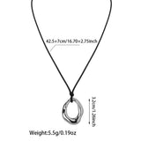 PLOUTOS Statement Modern Geometric Hollow Square Pendant Rope Chain Necklace for Women Bold Fashion Layering Collarbone Jewelry Party Wear Accessory (Silver A)