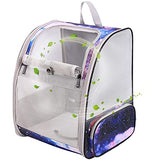 Pet Carrier Backpack for Cats and Small Dogs, Fully Breathable Vented Backpack for Kitten Bunny Airline Approved Travel Hiking Camping Cat Book Bag (Blue, Ventilation)