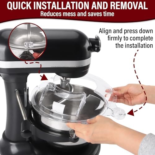 Pouring Shield for KitchenAid Stand Mixers Bowl Lift 6-7 QT Stainless Steel (Only),Safety Pouring Shield,Splatter Guard for Kitchen aid Mixer Bowl,Kitchen aid Accessories and Attachments