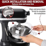 Pouring Shield for KitchenAid Stand Mixers Bowl Lift 6-7 QT Stainless Steel (Only),Safety Pouring Shield,Splatter Guard for Kitchen aid Mixer Bowl,Kitchen aid Accessories and Attachments