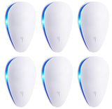 Ten KiKi Ultrasonic Pest Control Repeller, Plug-in Ultrasonic Pest Control Repellent for Mouse, Bug, Rodent, Insects, Cockroach, Mice, Spider, Ant, Mosquito& Rats Indoor Use Repeller 6 Packs