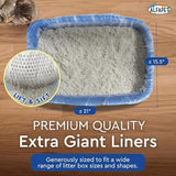 Alfapet Original Sifting Cat Litter Box Liners - Extra Giant 60 Count - Tear-Resistant Cat Litter Bags - Waterproof Kitty Litter Liners - Fits Almost All Litterbox Pan Sizes, 40" x 38", 30 lb Capacity