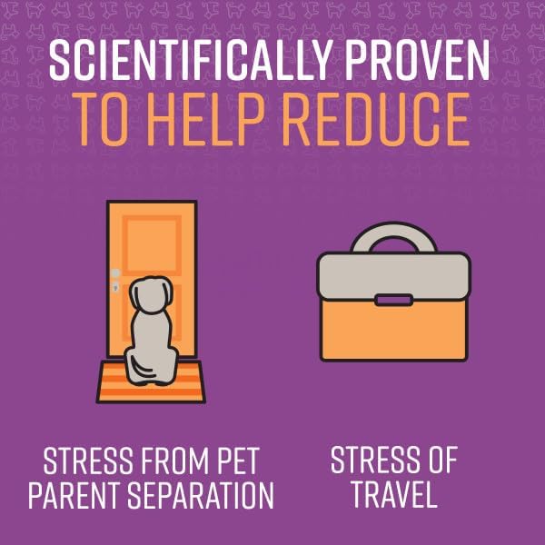 Sentry Calming Chews for Dogs, Calming Aid Helps to Manage Stress & Anxiety, with Pheromones That May Help Curb Destructive Behavior & Separation Anxiety, Calming Health Supplement for Dogs, 60 Count