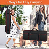 SNIGJAT 61 Key Keyboard Case Soft, Full Padded Piano Case with Handles and Adjustable Shoulder Straps, Waterproof Piano Keyboard Carrying Case with 3 Pockets for Accessories (Size: 39.5"x15.8"x4.8")