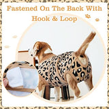 FUAMEY Recovery Suit for Dogs After Surgery,Soft Breathable Dog Bodysuit E-Collar & Cone Alternative Surgical Suit,Male Female Dog Neuter Spay Suits Anti Licking Wounds Onesie Brown Leopard S