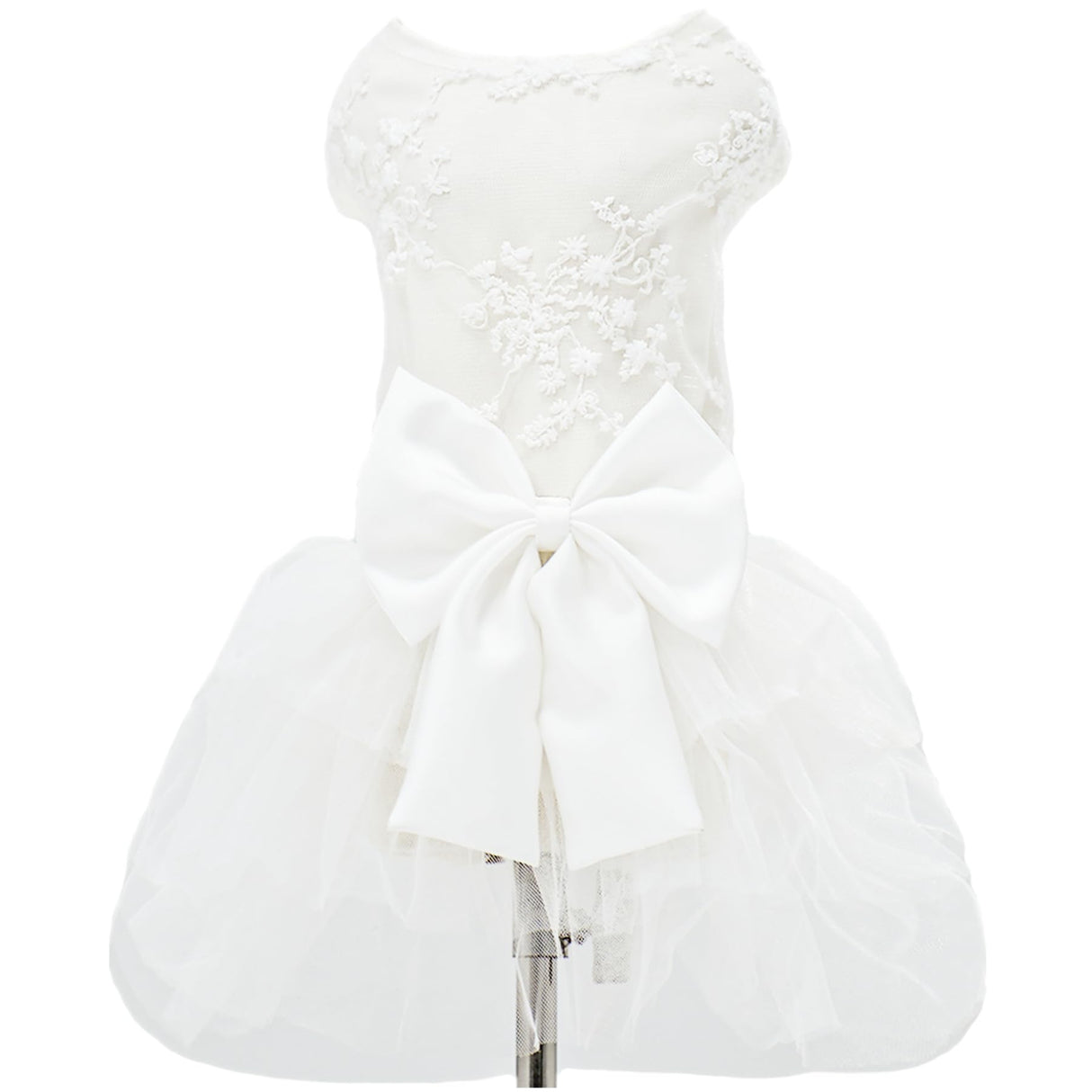 Dog Dress Wedding Outfits, Princess Lace Tutu Strappy Skirt for Female Puppy Small Medium Dogs Girl Cats Costume (Embroidery Dress, Medium)