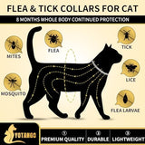 4 Pack Flea Collar for Cats, 32 Months Flea and Tick Prevention for Cats, Waterproof Cat Flea Collar, Cat Flea and Tick Treatment, Adjustable Flea and Tick Collar for Cats Kittens-Black&Gray