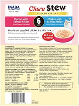 INABA Churu Stew for Cats, Broth Gelée with Shredded Chicken Side Dish Pouch with Vitamin E, 1.4 Ounces per Pouch, 12 Pouches, Chicken Variety