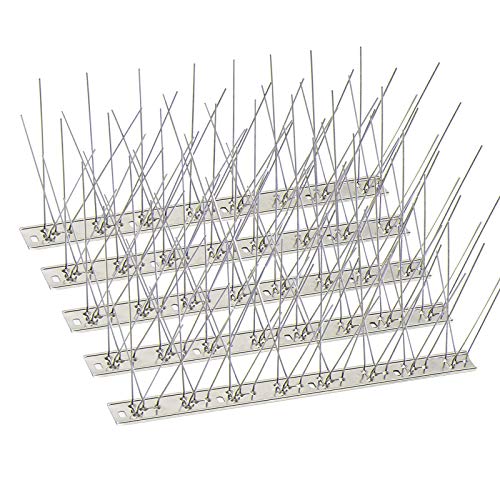 KKY 36 Pack Bird Spikes –13 inch Anti-Bird Nails Bird Repellent Metal Bird Deterant Spinners of Stainless Steel Bird Spikes for Pigeon and Other Small Birds 38.9 Ft