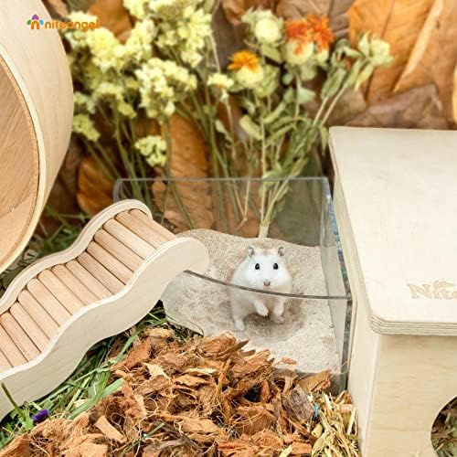 Niteangel Hamster Desert Bath Sand | No-Dust Bath or Potty Litter for Hamsters, Chinchillas, Gerbils, Mice, Degus and Other Small Pets (2.5LB, Desert Sand & Zeolite Particles)