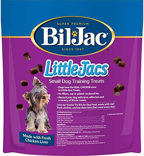 Bil-Jac Little Jacs Small Dog Training Treats - Soft Chicken Liver Dog Treats for Puppy Rewards - Real Chicken, No Fillers, 16oz Resealable Double Zipper Pouch (3-Pack)