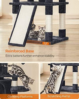 FEANDREA 67-Inch Multi-Level Cat Tree for Large Cats, with Cozy Perches, Stable, Smoky Gray UPCT18G