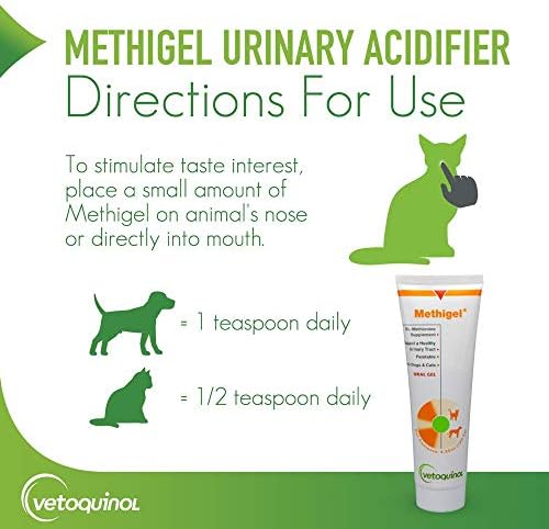 Vetoquinol Methigel Urinary Acidifier to Promote Urinary and Bladder Health for Dogs & Cats