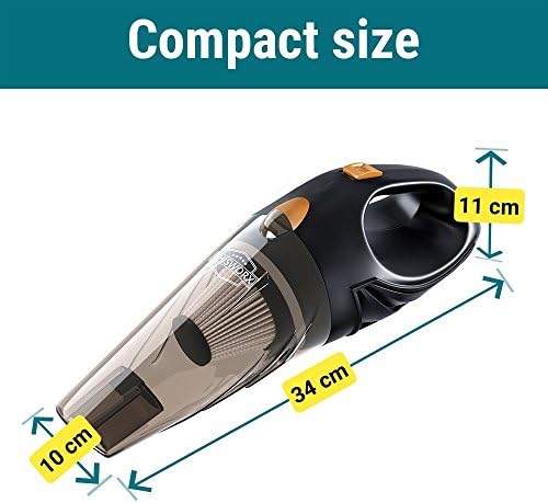 ThisWorx Car Vacuum Cleaner - Portable Handheld Mini Vacuum Cleaner W/ 16ft Cord, Bag, & Attachments - Small Vacuum for Car, RV, Boats, Travel - Car Accessories