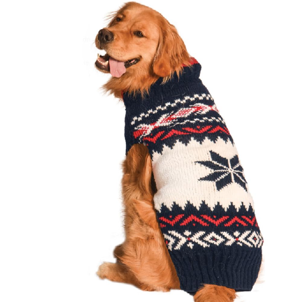 Chilly Dog Navy Vail Dog Sweater (XX-Small)