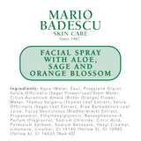 Mario Badescu Facial Spray with Aloe, Sage and Orange Blossom for All Skin Types | Face Mist that Hydrates & Uplifts