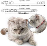 19Pcs Puppy ID Collars with Bell Adjustable 19-32cm, Soft Nylon Adjustable Breakaway Identification Collars for Newborn Pets