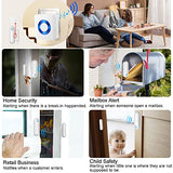 YisTech Caregiver Pager Door Alarms for Dementia Patients/Kids Safety/Home Security,Door Sensor Alarm for Elderly/Business/Home/Store/Mailbox (Two Sensor One Receiver)