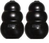 Kong Extreme Dog Toy 2-Pack, Large - Tough Chew Toys for Aggressive Chewers - Black Durable Rubber