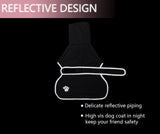 Geyecete Dog Winter Coat Geyecete Greyhound Raincoat Fabric with Lamb Velvet Inside Outdoor Dog Apparel with Adjustable Bands for Medium, Large Dog-Black-XXXL