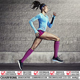 CHARMKING Compression Socks for Women & Men (8 Pairs) 15-20 mmHg Graduated Copper Support Socks are Best for Pregnant, Nurses - Boost Performance, Circulation, Knee High & Wide Calf (S/M, Multi 41)