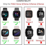Bling Love Clover Bands For Women Compatible With Versa 4/Versa 3/Sense 2/Sense Stainless Steel Adjustable Replacement Strap.