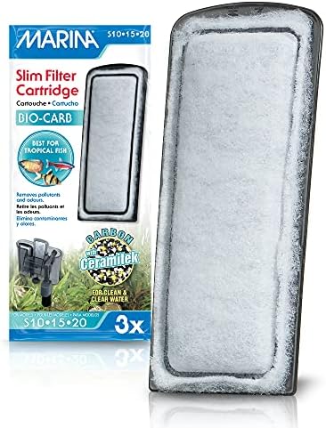Marina Slim Filter Plus Ceramic Cartridge, Zeolite Filter and Carbon Filter Bundle, 6 Filters for Aquariums