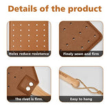 SAMEBUTECO Heavy-Duty Leather Fly Swatter Set: 1 Grey & 1 Black Included, 19.7" Effective Insects Catcher with Bench Wood Handle Fly Swatter Comfort Hold