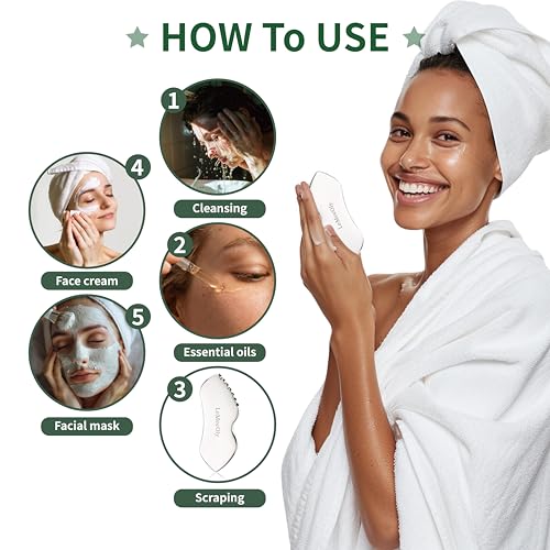 Stainless Steel GuaSha & Eye Cream Applicator Facial Tools, Metal Guasha for Face Neck, Eye Massager Tool, Lymphatic Drainage Face Massage Tool, Skin Care Gift