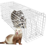 Live Animal Trap for Possum, Groundhog,Gopher,Beaver,Folding Raccoon Trap,Humane Live Animal Cage, Humane Small Animal Trap 32 X 12 X 12.5Inch Animal Trap,Catch & Release,Easy Installation and Use