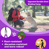 Dog Tie Out Cable 10/15/20/25/30 FT Dog Runner for Yard Steel Wire Dog Cable with Durable Superior Clips Purple Dog Chains for Outside Dog Lead for Large Dogs Up to 165 lbs