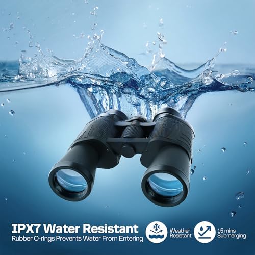 20x50 HD Binoculars for Adults High Powered Professional Waterproof, Precise Focus, Built to Last 20x50 High-Powered Optics with Essential Accessories Hunting Binoculars for Adults