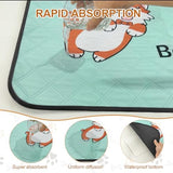 Washable Pee Pads for Dogs 47x32in 2-Pack Thick Reusable Puppy Pads Extra-Absorbent Prevent Leakage Non-Slip for Puppy Playpen, Crate, Whelping Box, Potty Training Reusable,Blue