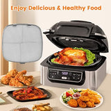 Stainless Steel Splatter Shield for Ninja Foodi AG301, Air Fryer Replacement Parts Accessories Fine Mesh Splatter Screen for Ninja Foodi 5 in1 Indoor Grill Air Fryer AG300,AG300C,AG301C,AG302,AG400