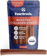 Pawstruck All Natural 11-12" Roasted Collagen Sticks for Dogs – Low Odor & Long-Lasting Bully Stick & Rawhide Alternative, Single Ingredient, Vet Approved – 5 Pack