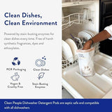 Clean People Dishwasher Pods - Cuts Grease & Rinses Sparkling Clean - Residue-Free - Phosphate Free Dishwashing Pods - Fragrance Free, 120 Pack