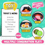 GILOBABY Play Kitchen Accessories, Play Food Sets for Kids Kitchen Playset with Pots and Pans Set, Cooking Utensils, Preschool Learning Education Toys for Toddlers, Birthday Gifts for Girls (Pink)