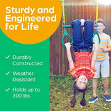 Jungle Gym Kingdom Swing Sets for Backyard, Monkey Bars & Swingset Accessories - Set Includes 18" Trapeze Swing Bar & 48" Heavy Duty Chain with Locking Carabiners - Outdoor Play Equipment (Green)