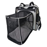 Zeus Urban Expandable Pet Backpack Carrier – Dog & Cat, Bonus 2 Collapsible Pet Bowls, Travel Bag with 4-Way Entry, Mesh Windows, Storage Pockets, Secure Zippers, Washable Cushion