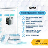 Washing Machine Cleaner Descaler 48 Pack - Value Size Deep Cleaning Tablets HE Front Loader & Top Load Washer, Septic Safe Eco-Friendly Deodorizer, Clean Inside Laundry Drum Tub Seal - 48 Count