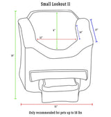 Snoozer Dog Car Seat with Storage Tray: Lookout II Dog Booster Car Seat for Pets up to 18lbs, Helps Alleviate Travel Sickness & Fear for Dogs, Removable Washable Cover – Palmer Indigo, Size Small